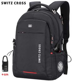 -Вечерние сумки Путешествия 16-дюймовый ноутбук Mochila Swiss рюкзак USB зарядки анти-кража бизнес багаж для мужчин женские колледж школа Bagden8