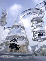 Hookahs Set tips Glass Bongs Clear Thick Bong with Birdcage Perc Recycler Oil Rigs Build a Bong