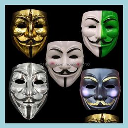 Party Masks brand Halloween Costume Horror Hacker Adt Male Dance Geek V Word Zombie Mask Ph057 Mix Order