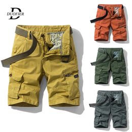 2021 Spring Summer Men Cargo Shorts Cotton Relaxed Fit Camouflage Men's Denim Short Casual Pants Clothing Social Cargo Short X0601