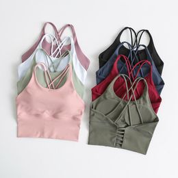 Nickckel Free Sports Bra Womens Gym Workout Running Tank Top Athletic Fitness Vest Underwear Shockproof Push Up Bras