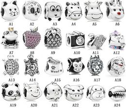 Designer Jewelry 925 Silver Bracelet Charm Bead fit Pandora Animal Series Lion Camera Tortoise Pineapple Slide Bracelets Beads European Style Charms Beaded Murano