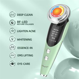 7 in 1RF EMS Radio Facial Lifting Mesotherapy Electroporation LED Photon Face Skin Rejuvenation Anti Wrinkle Eye Massager