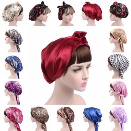 Spring Autumn Ladies Headgear Multi-color Fashion Headscarf Hat Solid Color Cap Dubai Holiday Style Baotou Cap Leisure Turban