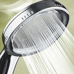 Pressurised Nozzle ABS Bathroom Accessories High Pressure Water Saving Rainfall Chrome Shower Head