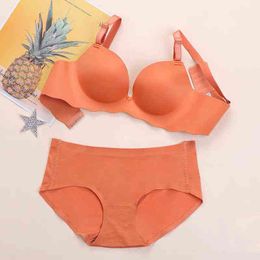 NXY sexy setWasteheart Women Fashion Orange Yellow Bra Sets Bralette Bras Soft Cotton Panties Push Up Underwear Sexy Lingerie 1127