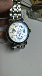 Skeleton Style TEVISE men's watch Luxury mechanical automatic watch for men white Face TE12