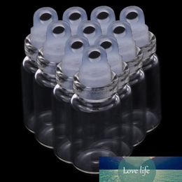 10Pcs 1ml Glass Bottles with Plastic Stopper Wish Bottle Wedding Jewelry Party Drop Ship