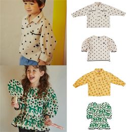 Kids Shirts L D New Autumn Boys Girls Cute Print Long Sleeve Shirts Tops Baby Child Fashion Clothes 210306