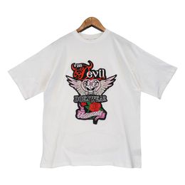 22SS T shirt Embroidery Men Women High Quality Tee Slightly Oversize Tops Short Sleeve