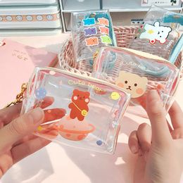 Wholesale Fashion Mini Transparent Small Wallet Coin Purses Bag Clutch Handbag Female Key Purse Cosmetics Storage Pouch