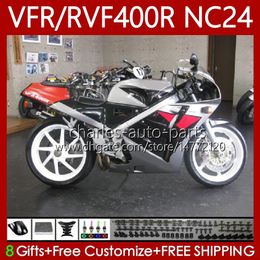 Bodywork Kit For HONDA RVF VFR 400 VFR400 R 400RR 1987-1988 Bodys 78No.187 VFR400R VFR400RR NC24 V4 87 88 RVF400R Grey black red VFR 400R RVF400 R 1987 1988 MOTO Fairings