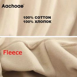 Aachoae Casual Solid Hooded Hoodies Women Batwing Long Sleeve Plus Size Sweatshirts Autumn Pullover Pure Fashion Tops Sudaderas Y0820