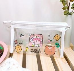 NEW Cute Animal Cosmetic Bag hight quality Transparent Travel Makeup Toiletry Bag Waterproof Clear Women Makeup pouch storage bag