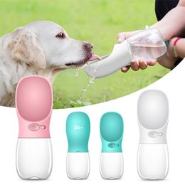 Stylish 550ml Portable Dog Water Bottle Outdoor Drinking Bowls For Dogs Cats Puppy Travel Feeder Cup Water Dispenser Pet Supply Y200922