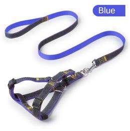 Dog Collars Chest Strap Small and Medium Sized Durable Ground Denim Sewing Traction Rope