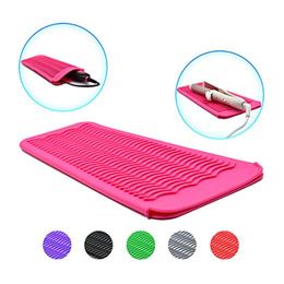 Silicone Heat Resistant Travel Mat Pouch for Curling Iron Hair Straightener Multi-function Non-slip Flat Iron Hair Styling Tool DLH653