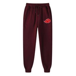 2021 Men Joggers Casual Pants Akatsuki Cloud Symbols Print Sportswear Tracksuit Bottoms Sweatpants Trousers Workout Track Pant Y0811