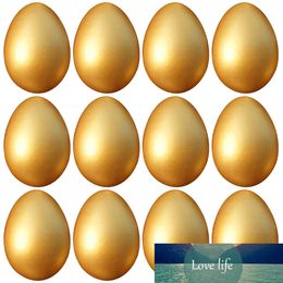 12Pcs DIY Easter Egg Natural Wooden Easter Eggs Decorative Party Favors Simulation Egg Children'S Play House Painted Model Toy