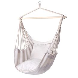 Nordic style Portable Canvas Chair Indoor Garden Camping Swing Hammock Travel Leisure Hanging Bed