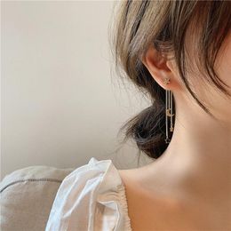 Dangle & Chandelier Long Tassel Star Moon Earrings For Women Fashion Crystal Lady Drop Jewellery Gifts Korean Style 1 Pairs