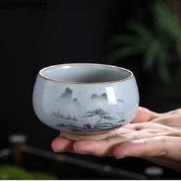 High capacity Chinese Tea set Teacup crack Ceramic Tea cup puer Oolong Tea Customized gifts Household Teaware drinking utensils