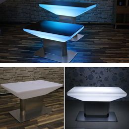KTV luminous tea table rectangular bar clean bar table chair nightclub box fashionable led card seat bar table