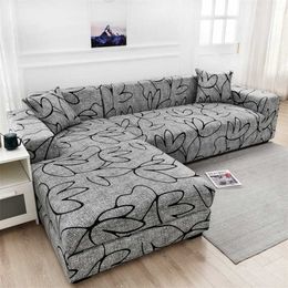 Elastic Stretch Sofa Cover SlipcoversAll-inclusive Couch Case for Different Shape Sofa Loveseat Chair L-Style need 2 Sofa Case 211102