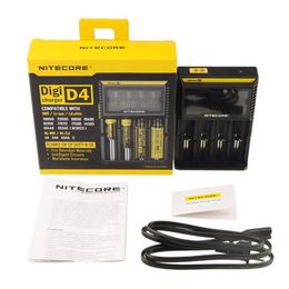 nitecore universal charger d4 Australia - Nitecore D4 Digicharger LCD Display Battery Charger Universal Charger +Retail Package with Charging Cable a13