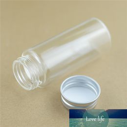 12 Pieces 37*90mm 70ml Small Glass Bottle Silver Screw Cap Empty Jar Container Mini