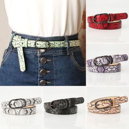 Belts High Quality Female Pu Leather Snake Skin Waistbelt Fashion Women Thin Skinny For Students Jeans Dress Wholesale