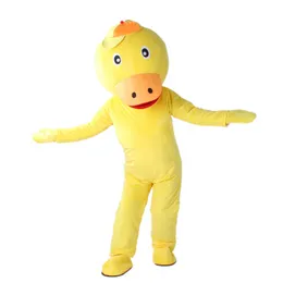 Mascot CostumesHigh Quality Adult Size Yellow Duck Mascot Costume Cute Cartoon Duck Outfits Mascotte Christmas Party Suits