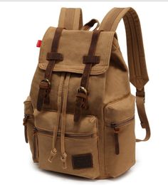 Designer-New Vintage Leather Backpacks Men Women School Backpacks Men Travel Bag Big Canvas Backpack Large Bag Berchirly201O