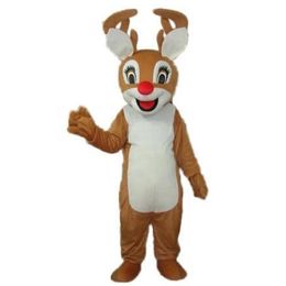 Halloween red nose reindeer Mascot Costume Top Quality Cartoon Animal Anime theme character Adult Size Christmas Carnival Birthday Party Fancy Outfit