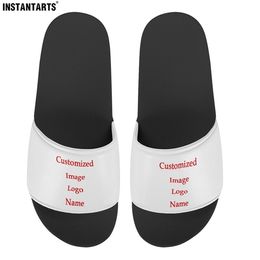 INSTANTARTS High Quality PVC Men and Women Slip On Slide Sandals Sublimation Printed Custom Summer Slippers for Children Y1120