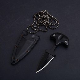 Newest style URBAN PAL 43LS small Fixed blade knife karambit pocket knife tactical knife with K sheath and necklace 3300 B283L free shipping Best quality