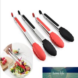 1PC Silicone Cooking Tongs Kitchen Food Tongs for BBQ Grill Oven Baking Salad Steak Vegetable Pasta Bread Meat Tongs 9/12 Inch