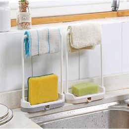 Hooks & Rails Kitchen Dishcloth Holder For Towel Rag Hanger Sink Sponge Rack Shelf Bathroom Dish Cloth Drain Organiser