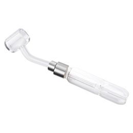 CSYC NC023 Glass Bongs Dab Rig Smoking Pipes 510 Quartz Banger Nails 45/90 Degree Sharp Quartz Nail Ceramic Tip In-Line Water Perc Bubbler Pipe Bong