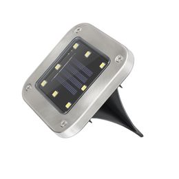 4PCS 8LED 태양 정원 조명 IP65 방수 솔라 램프 따뜻한지면 조명 야외 감지 조경 잔디 파티오 통로 D3.5
