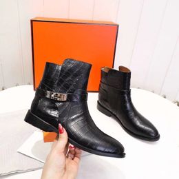 2021 fashion designer ankle boots women shoes winter ladies real leather high top women boot with box 35-42