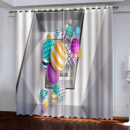 2021 Custom 3D Curtain Drapes Window Blackout Curtain Living Room Bedroom Sphere abstract Photo Cortinas