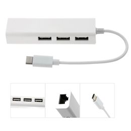 Hot USB 3.1 HUB Type-C RJ45 Ethernet Network Card Lan Adapter 3 Port For Macbook Tablet PC Phone Laptop Accessories