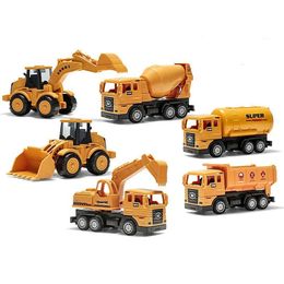 Children's Simulation Engineering Vehicle Inertia Pull Back Model Toys for Boy Excavator Truck Gifts