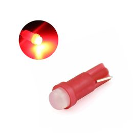 12V Red Mini 3D T5 73 74 2721 LED Bulbs Super Bright COB Chips Lamp For Car Dashboard Instrument Lights