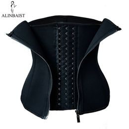 Sauna Sweat Belt for Weight Loss Neoprene Waist Trainer Body Shaper Corset Slimming Belly Sheath Shapewear Women Tummy Trimmer 211229