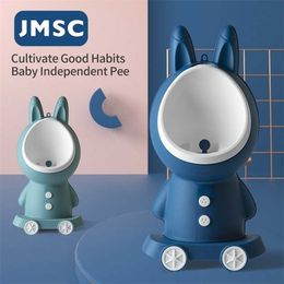 JMSC Rabbit Toilet Stand Vertical Urinal Kids Training Boy Pee Bathroom Wall-Mounted Travel Toddler Split Portable 211028