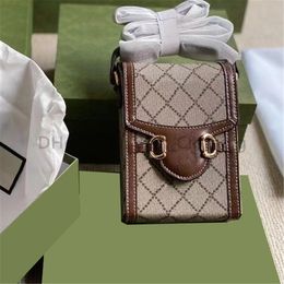 1955SS shoulder phone bag handbag old flower classic cross body women with stripes lock letter Genuine Leather flap fashion Coin Purses wallet