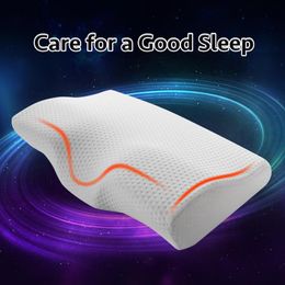 Pillow Latest Memory Foam Bedding Neck Protection Slow Rebound Butterfly Shaped Health Cervical 50 30CM