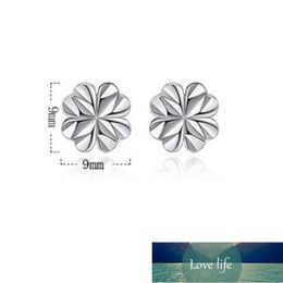 925 Sterling Silver Delicate Four Leaves Flowers Stud Earrings For Women Fashion Jewelry Dropshipping S-E454